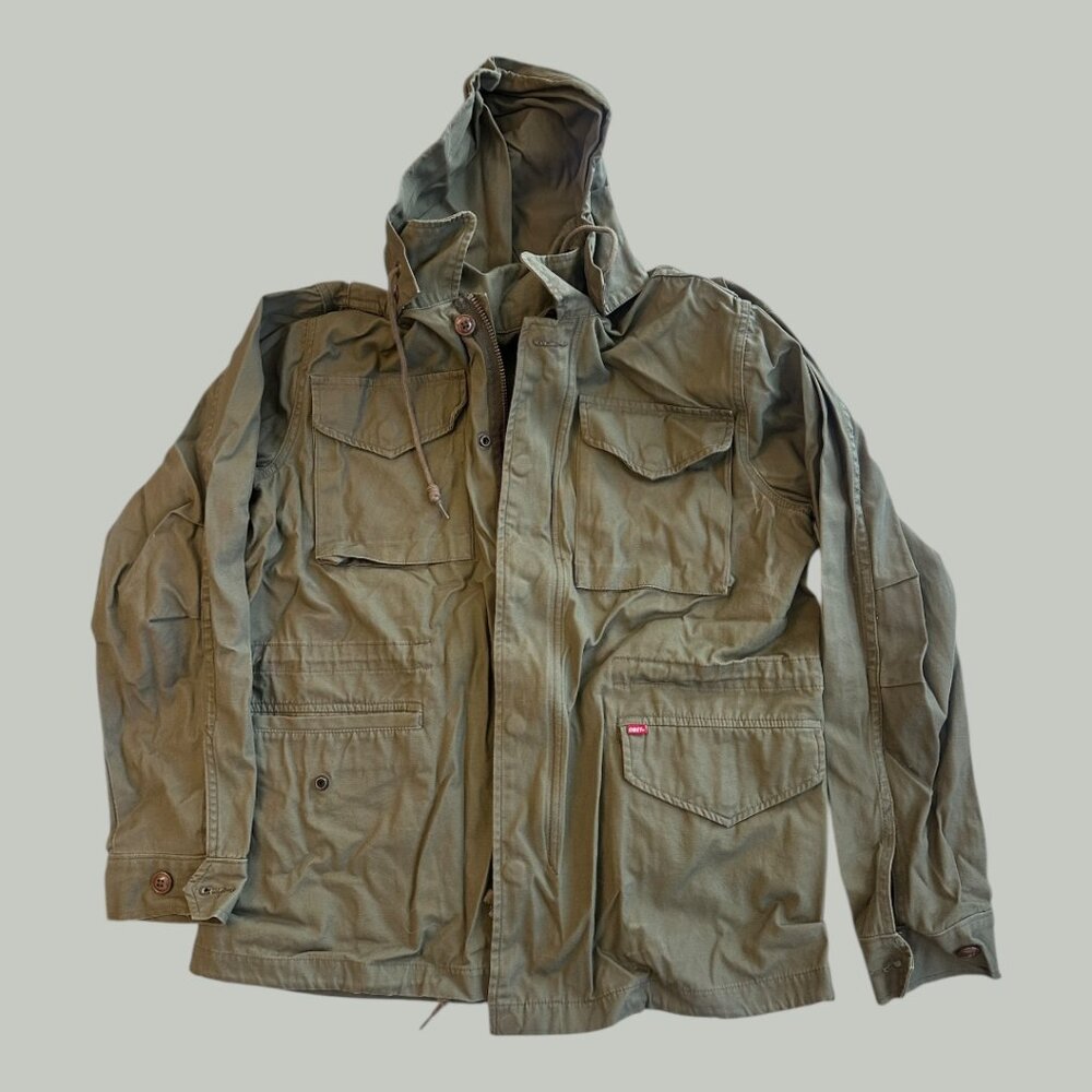 Obey Men’s Field Jacket – Olive Green (Small)